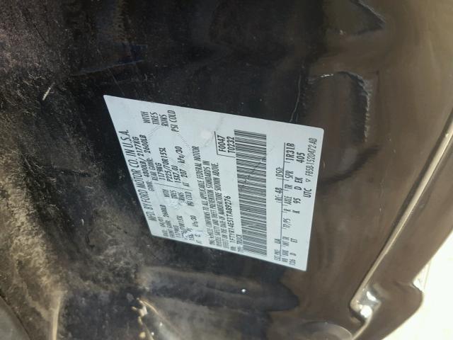 1FTYR14E51TA89276 - 2001 FORD RANGER SUP BLACK photo 10