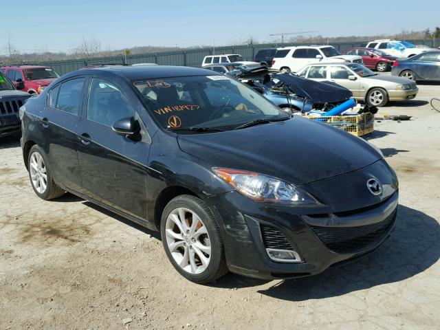 JM1BL1S51A1181927 - 2010 MAZDA 3 S BLACK photo 1