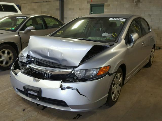 2HGFA16527H315986 - 2007 HONDA CIVIC LX SILVER photo 2