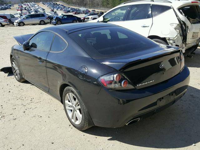 KMHHM66D38U266651 - 2008 HYUNDAI TIBURON GS BLACK photo 3