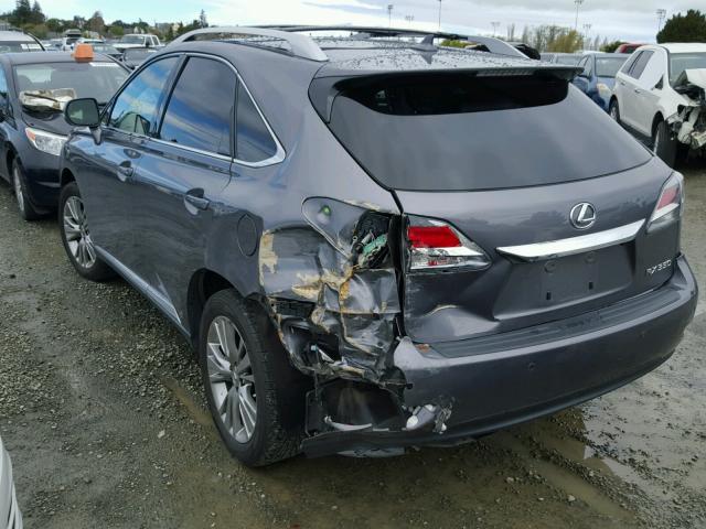 JTJBK1BA8D2027193 - 2013 LEXUS RX 350 GRAY photo 3