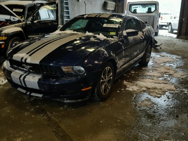 1ZVBP8AM7C5234323 - 2012 FORD MUSTANG BLUE photo 2