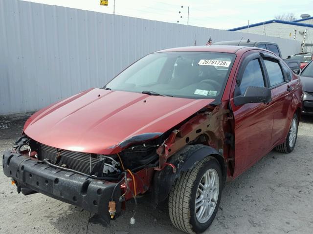 1FAHP3FN6BW113265 - 2011 FORD FOCUS SE RED photo 2