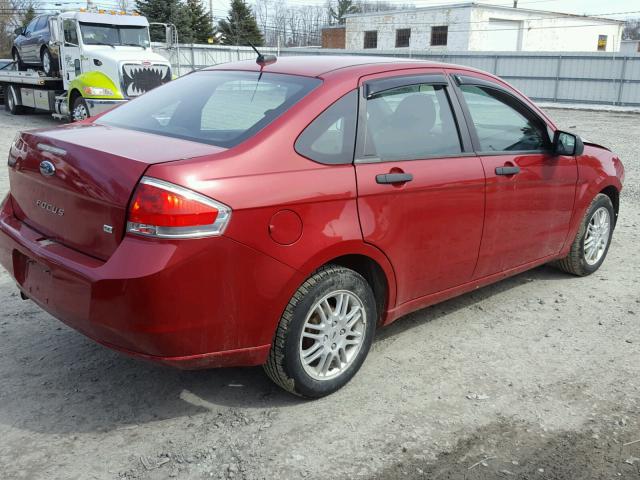 1FAHP3FN6BW113265 - 2011 FORD FOCUS SE RED photo 4