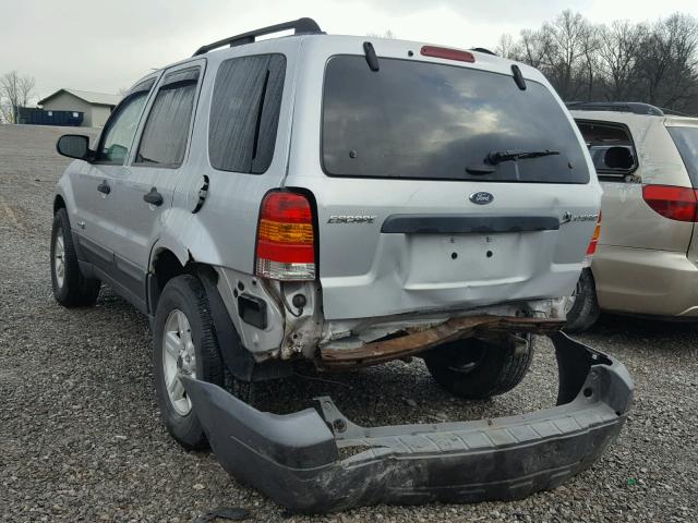 1FMYU59H57KA59620 - 2007 FORD ESCAPE HEV SILVER photo 3