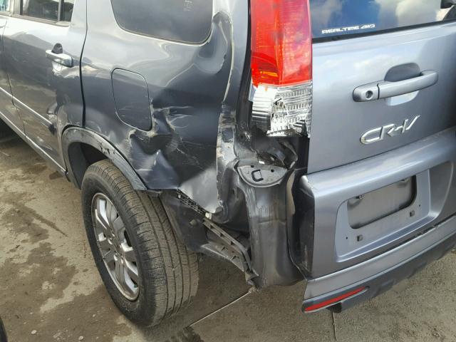 JHLRD78936C009230 - 2006 HONDA CR-V SE BLUE photo 9