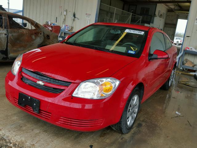 1G1AT18H997130559 - 2009 CHEVROLET COBALT LT RED photo 2