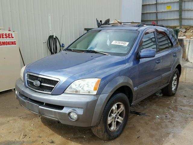 KNDJD733135041137 - 2003 KIA SORENTO EX BLUE photo 2