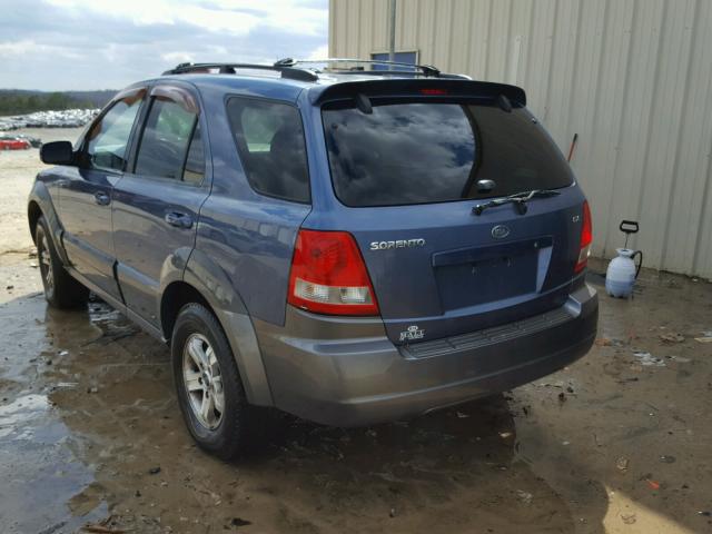 KNDJD733135041137 - 2003 KIA SORENTO EX BLUE photo 3