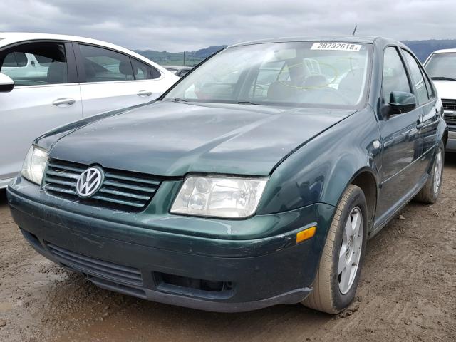 3VWSD29M5YM180189 - 2000 VOLKSWAGEN JETTA GLS GREEN photo 2