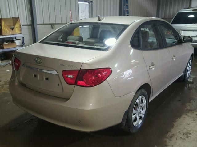 KMHDU4AD8AU075047 - 2010 HYUNDAI ELANTRA BL TAN photo 4