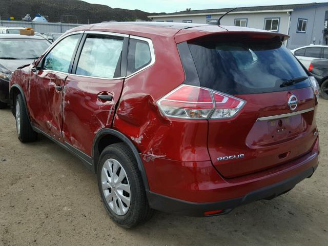 KNMAT2MV5GP690505 - 2016 NISSAN ROGUE S RED photo 3