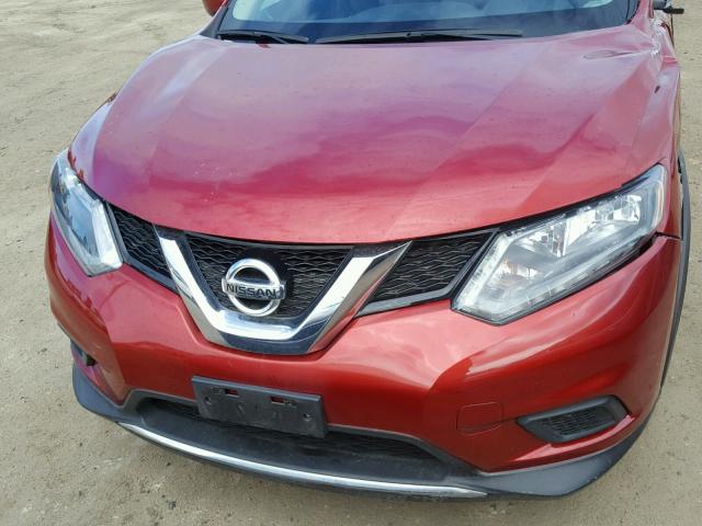 KNMAT2MV5GP690505 - 2016 NISSAN ROGUE S RED photo 7