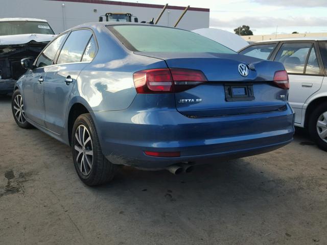 3VWDB7AJXHM238892 - 2017 VOLKSWAGEN JETTA SE BLUE photo 3