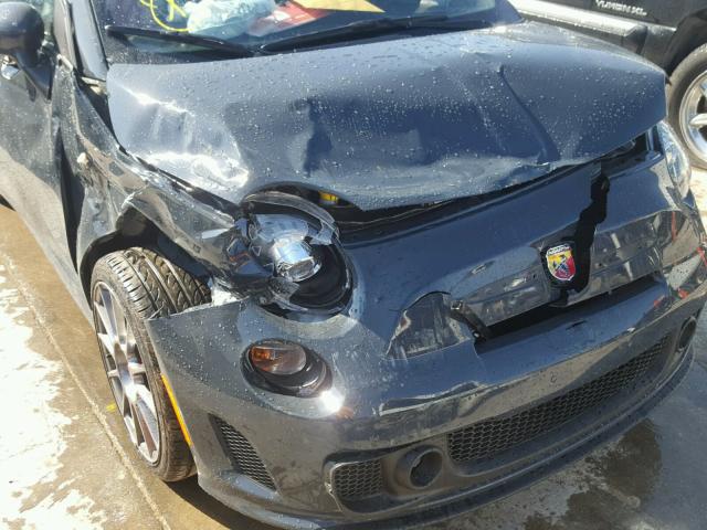 3C3CFFFH9HT604225 - 2017 FIAT 500 ABARTH GRAY photo 9