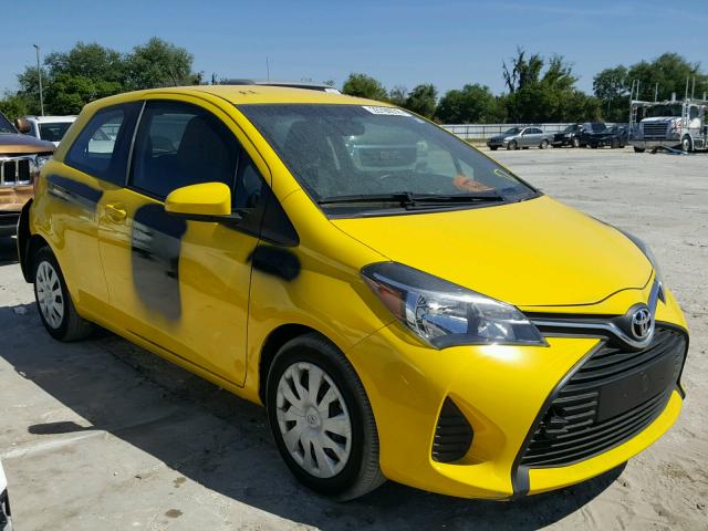 VNKJTUD34FA054595 - 2015 TOYOTA YARIS YELLOW photo 1