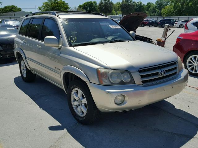 JTEHF21A620090211 - 2002 TOYOTA HIGHLANDER BEIGE photo 1