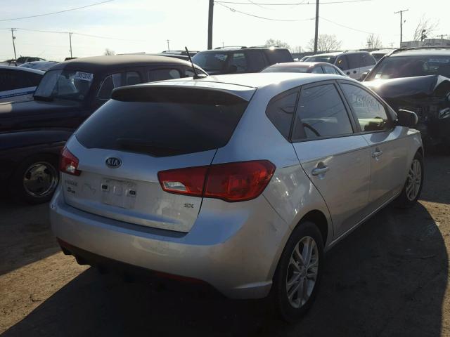 KNAFU5A26C5504374 - 2012 KIA FORTE EX GRAY photo 4