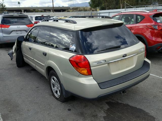 4S4BP61C876333792 - 2007 SUBARU LEGACY OUT GOLD photo 3