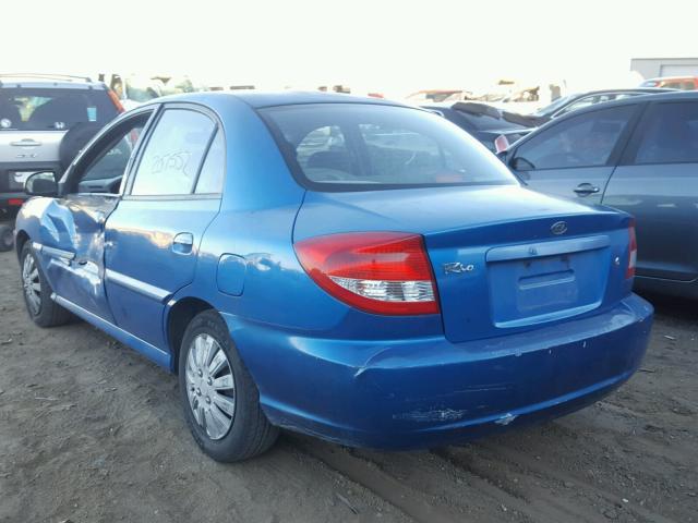 KNADC125056357574 - 2005 KIA RIO BLUE photo 3