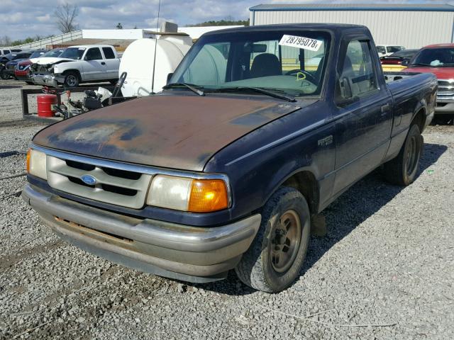 1FTCR10A9SPA63657 - 1995 FORD RANGER BLUE photo 2