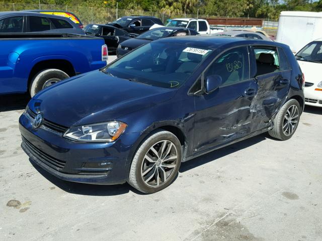 3VW217AU0FM094545 - 2015 VOLKSWAGEN GOLF BLUE photo 2