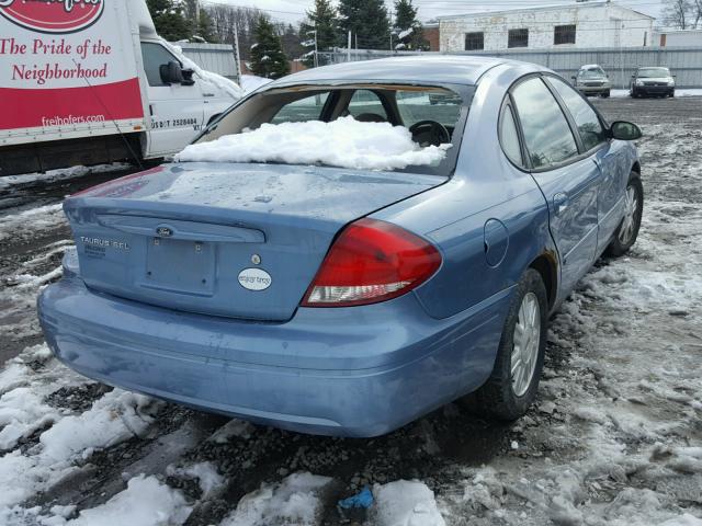 1FAFP56U77A198664 - 2007 FORD TAURUS SEL BLUE photo 4