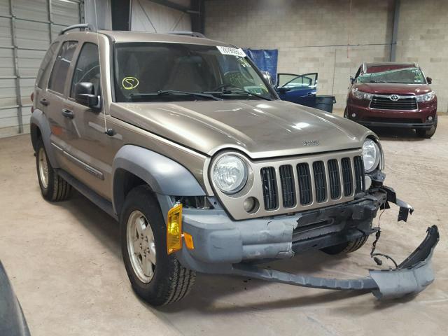 1J4GL48K45W550240 - 2005 JEEP LIBERTY SP BEIGE photo 1