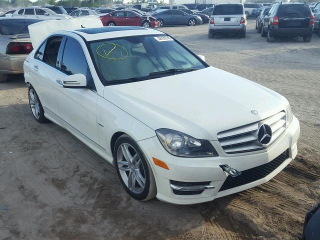 WDDGF4HB4CR226333 - 2012 MERCEDES-BENZ C 250 WHITE photo 1