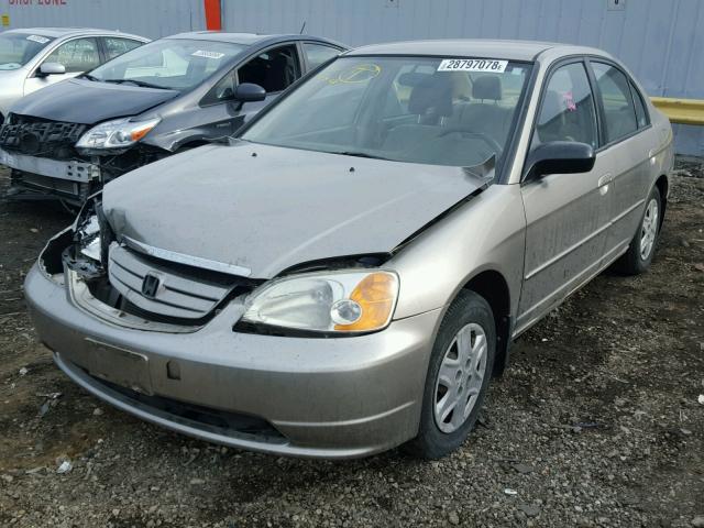 JHMES16503S003772 - 2003 HONDA CIVIC LX GRAY photo 2