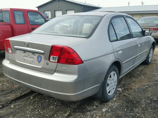 JHMES16503S003772 - 2003 HONDA CIVIC LX GRAY photo 4