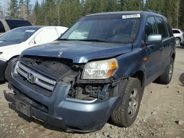 5FNYF28436B015333 - 2006 HONDA PILOT EX BLUE photo 2