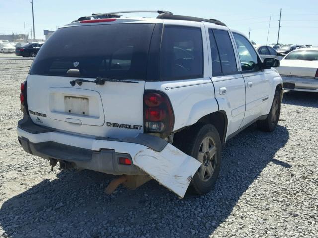 1GNDS13S722171194 - 2002 CHEVROLET TRAILBLAZE WHITE photo 4