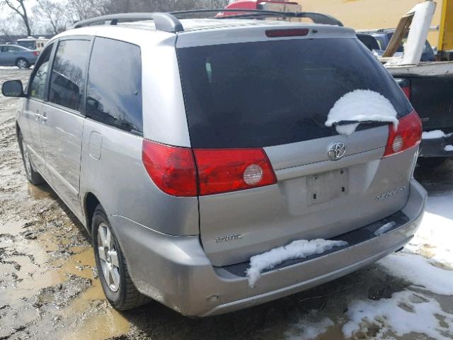 5TDZK23C68S202921 - 2008 TOYOTA SIENNA CE SILVER photo 3