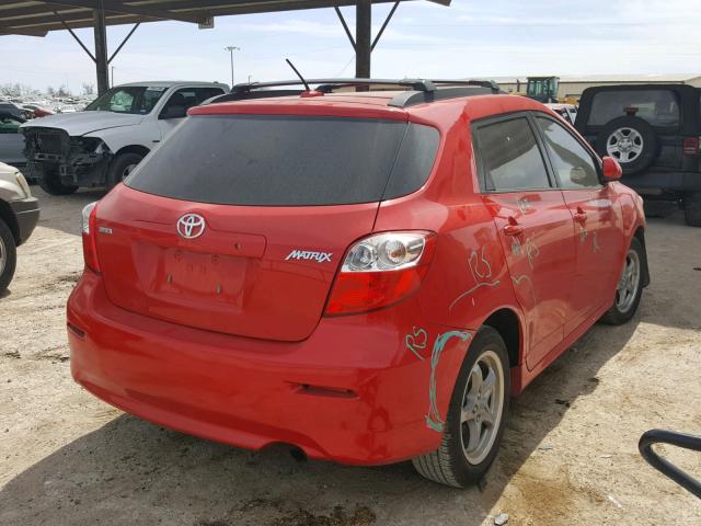 2T1KU40EX9C077154 - 2009 TOYOTA COROLLA MA RED photo 4