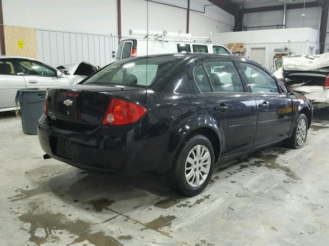 1G1AD5F53A7170119 - 2010 CHEVROLET COBALT 1LT BLACK photo 4