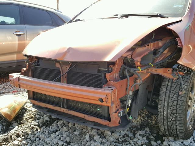 JHMGD38668S056231 - 2008 HONDA FIT SPORT ORANGE photo 9