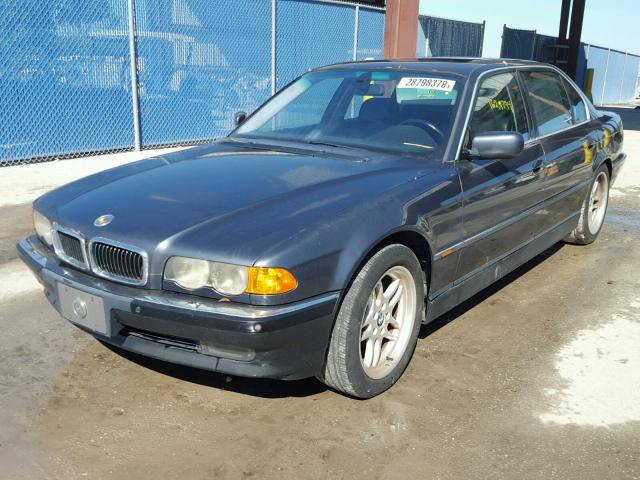 WBAGJ0343YDD73810 - 2000 BMW 750 IL BLUE photo 2