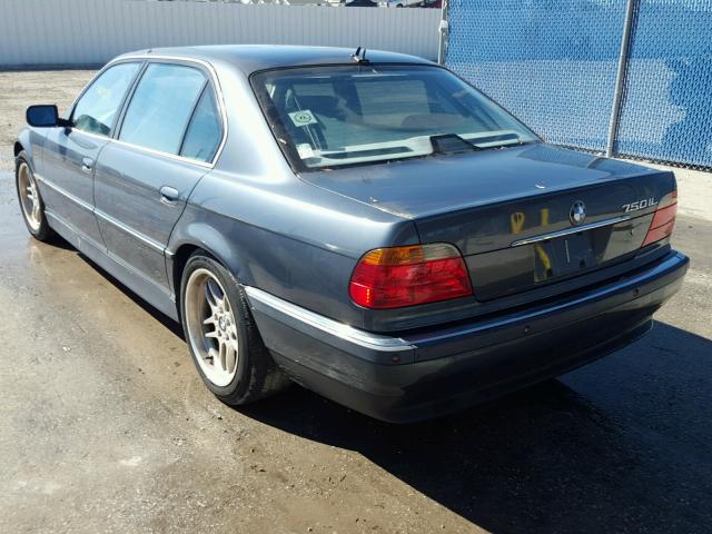 WBAGJ0343YDD73810 - 2000 BMW 750 IL BLUE photo 3