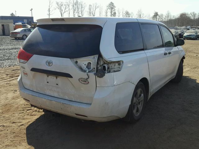 5TDZK3DC8DS343648 - 2013 TOYOTA SIENNA BAS WHITE photo 4