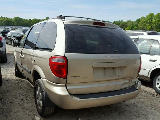 1D4GP45R25B112256 - 2005 DODGE CARAVAN SX TAN photo 3