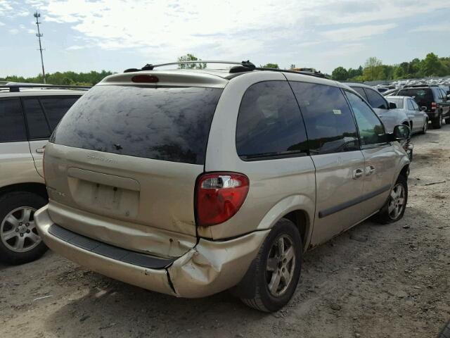 1D4GP45R25B112256 - 2005 DODGE CARAVAN SX TAN photo 4