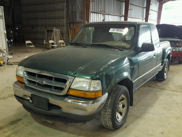 1FTYR14V3YTB24259 - 2000 FORD RANGER SUP GREEN photo 2