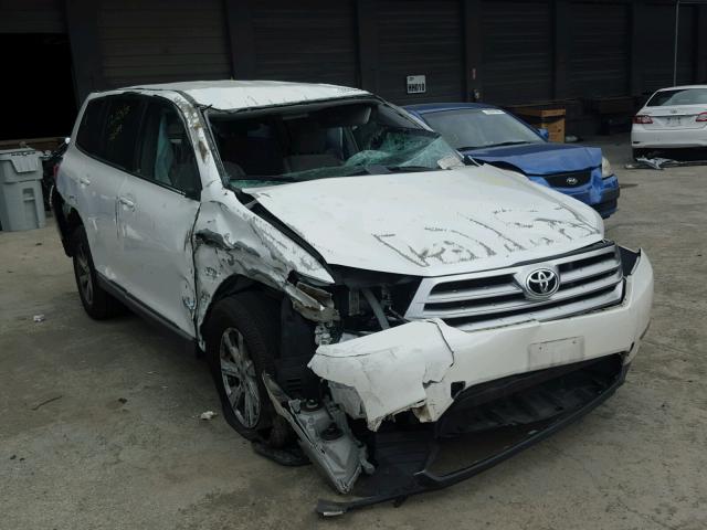 5TDBK3EH6DS177805 - 2013 TOYOTA HIGHLANDER WHITE photo 1