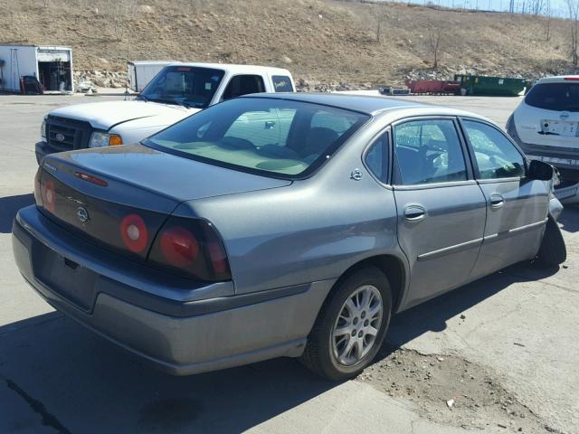 2G1WF52E259214685 - 2005 CHEVROLET IMPALA CHARCOAL photo 4