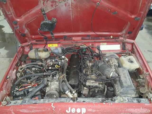 1J4FJ58L7LL269399 - 1990 JEEP CHEROKEE RED photo 7