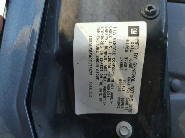 1G8AL58F06Z173677 - 2006 SATURN ION LEVEL CHARCOAL photo 10