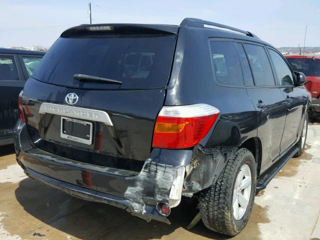 5TDZA3EH2AS001332 - 2010 TOYOTA HIGHLANDER BLACK photo 4