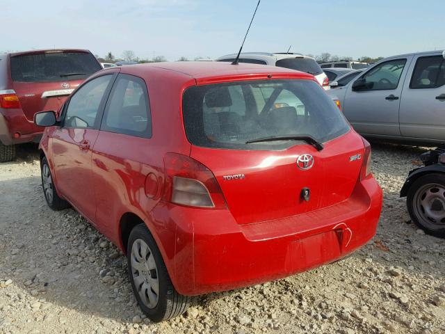 JTDJT923675110295 - 2007 TOYOTA YARIS RED photo 3