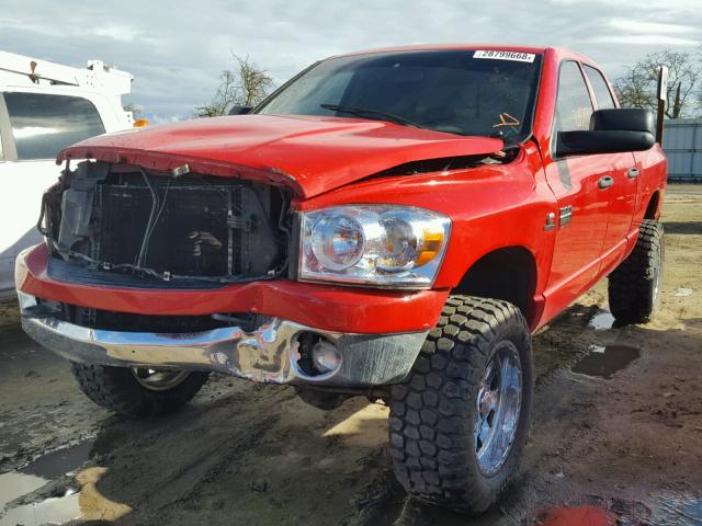 1D7KS28CX7J517782 - 2007 DODGE RAM 2500 S RED photo 2